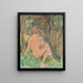 Nude Sitting - Otto Mueller — framed artwork on a wall