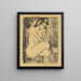 Sitting Painting at the Bottom - Otto Mueller — framed artwork on a wall