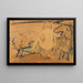 Nude sitting from behind by the water - Otto Mueller — framed artwork on a wall