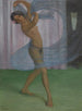 a veiled dancer observed by a man - Otto Mueller — artwork view
