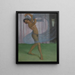 a veiled dancer observed by a man - Otto Mueller — framed artwork on a wall