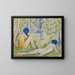 Two girls in the forest meadow - Otto Mueller — framed artwork on a wall