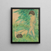 Two female nudes in the forest - Otto Mueller — framed artwork on a wall