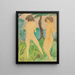 Two female nudes in a landscape - Otto Mueller — framed artwork on a wall