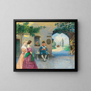 Peaceful Time Painting - Otto Nowak — framed artwork on a wall