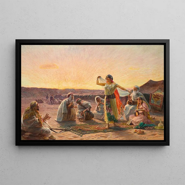 Dance in the Desert - Otto Pilny — framed artwork on a wall