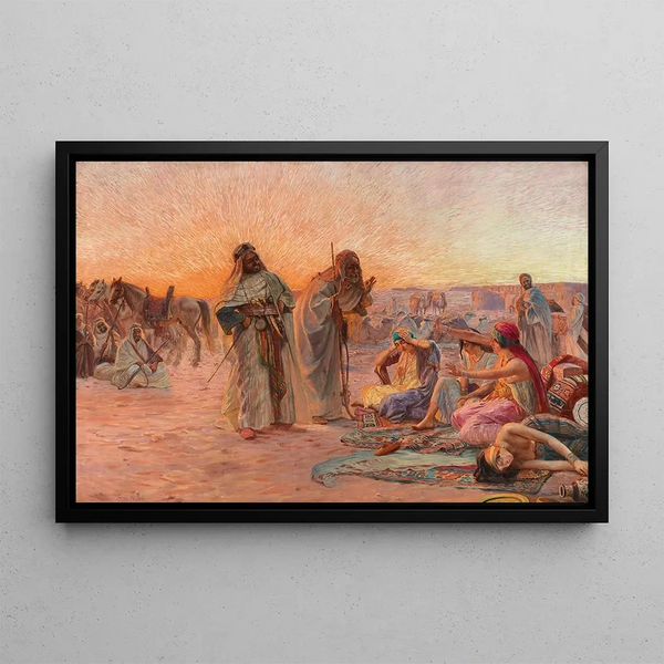 La Caravane au repos - Otto Pilny — framed artwork on a wall