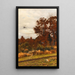 Hunting scene at the forest edge - Otto Recknagel — framed artwork on a wall