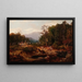 Indian encampment painting - Otto Reinhold Jacobi — framed artwork on a wall
