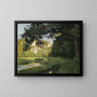 Summer landscape painting near Buttenhausen - Otto Reiniger — framed artwork on a wall