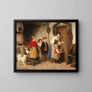 The Birthday Cake - Otto Rethel — framed artwork on a wall
