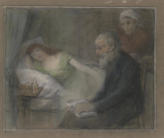 At the sickbed - Otto Scholderer — artwork view