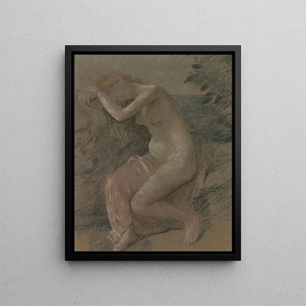 La nymphe - Otto Scholderer — framed artwork on a wall