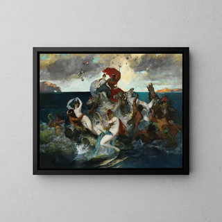 Procession nuptiale de Neptune et Amphitrite - Otto Seitz — framed artwork on a wall