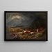 Cows in Mountainous Landscape - Otto Sommer — framed artwork on a wall