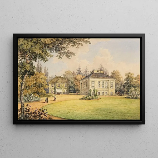 attributed to Madame Gumpel's Landhaus in Neumühlen - Otto Speckter — framed artwork on a wall