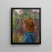 Portrait of a Young Girl - Otto Stark — framed artwork on a wall