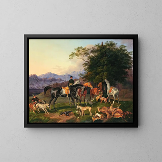 The Hunt - Otto Stotz — framed artwork on a wall