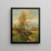 a peasant at the edge of the woods - Otto Strützel — framed artwork on a wall