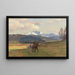 Cavalier dans un paysage de montagne Benediktenwand - Otto Strützel — framed artwork on a wall