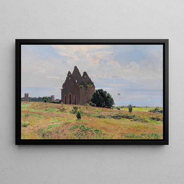 Summer Day on the Coast of Gotland - Otto Strützel — framed artwork on a wall