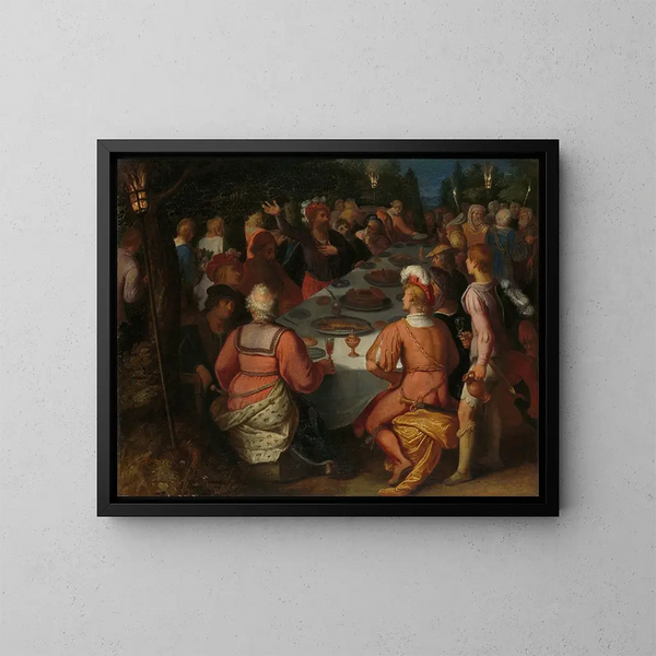 The conspiracy of Julius Civilis and the Batavians in a sacred grove - Otto van Veen — framed artwork on a wall