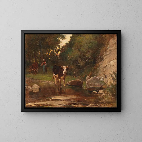 On the way to the water point - Otto von Thoren — framed artwork on a wall