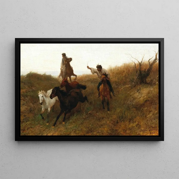 Hungarian Cavaliers - Otto von Thoren — framed artwork on a wall