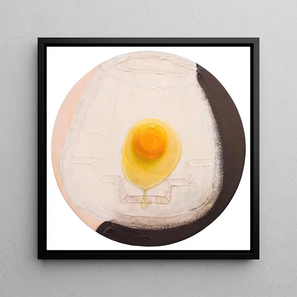 Egg on Plinth - Tiit Psuke — framed artwork on a wall