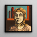 Factory Worker Painting - Heinrich Hoerle — framed artwork on a wall