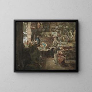 a second-hand shop in Paris - Owen Merton — framed artwork on a wall