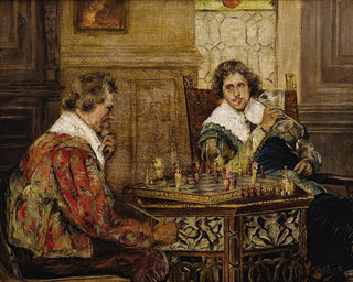 Chess-playing Cavaliers Painting - P. H. Andreis — artwork view
