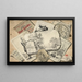 a Trompe-l'œil painting depicting Tobie and the Angel and engravings - P. A. Robart — framed artwork on a wall