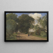 a rural road near Vognserup Manor, Zealand, by the artist JTh Lundbye sketching at the roadside - P. C. Skovgaard — framed artwork on a wall