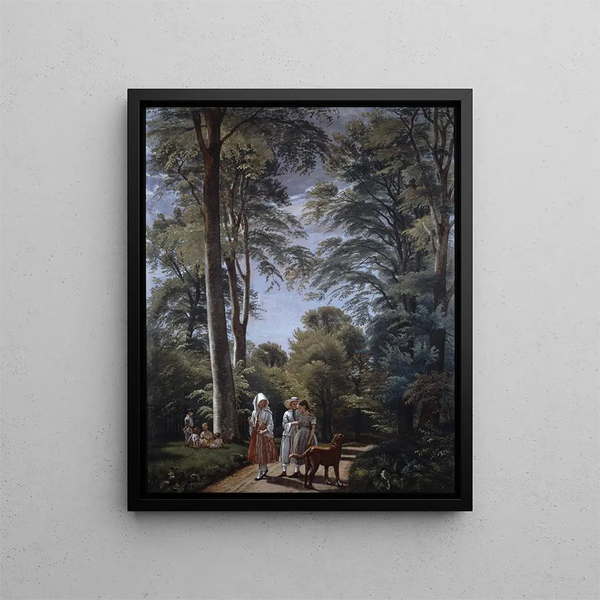 Beech wood painting in May - P. C. Skovgaard — framed artwork on a wall
