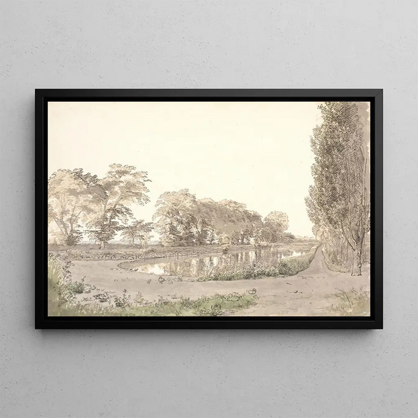 L'Étang de Vogneserup - P. C. Skovgaard — framed artwork on a wall