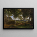 Wood Painting of Delhoved near Lake Skarre Zélande in the Afternoon Light - P. C. Skovgaard — framed artwork on a wall