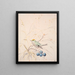 a royal bird on a sparse branch - P. C. Skovgaard — framed artwork on a wall