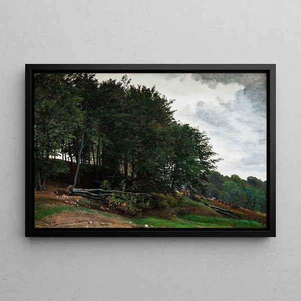 Hills wooded - P. C. Skovgaard — framed artwork on a wall