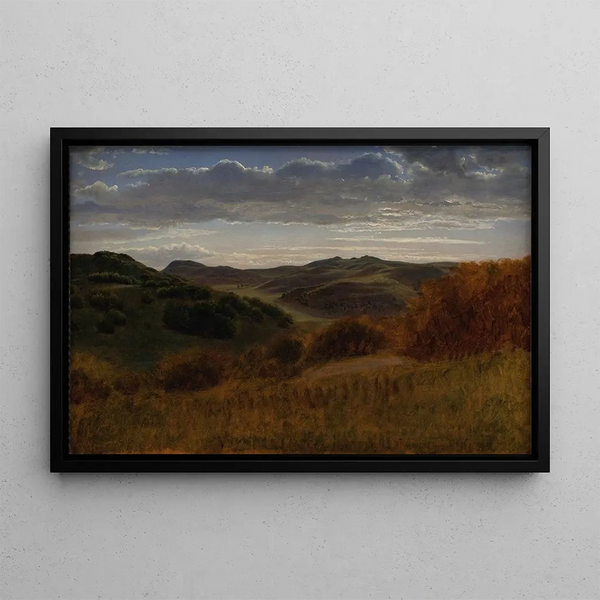 Hills behind the cliff of Men - P. C. Skovgaard — framed artwork on a wall