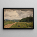 Landscape Painting at Kongens Møller, afternoon light in Sealand - P. C. Skovgaard — framed artwork on a wall
