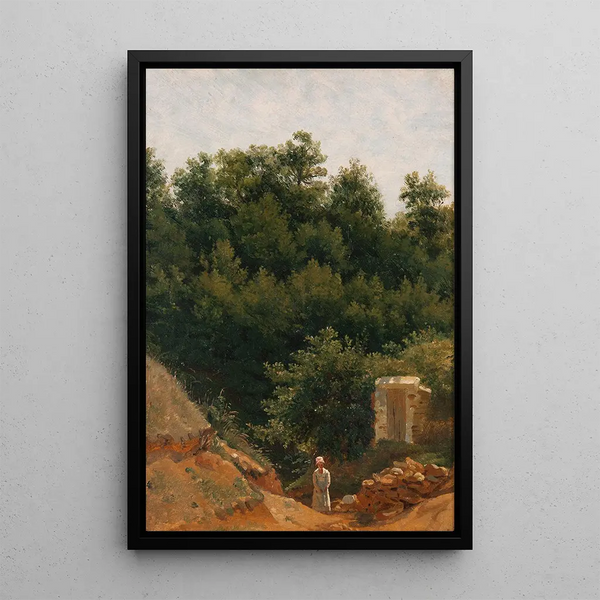 Landscape Study Painting - P. C. Skovgaard — framed artwork on a wall