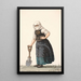 Young peasant girl reading in everyday attire - P. C. Skovgaard — framed artwork on a wall
