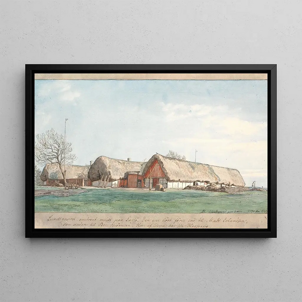 Lundsgaard painting around the middle of Lss - P. C. Skovgaard — framed artwork on a wall