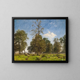 At the periphery of Knabstrup Dyrehave - P. C. Skovgaard — framed artwork on a wall