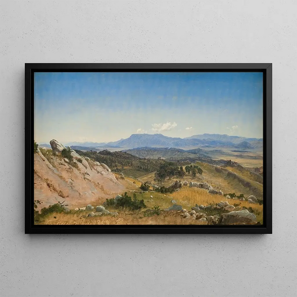 Hillsides near Civitella - P. C. Skovgaard — framed artwork on a wall