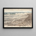 Beach scene with view of the Kattegat towards Kullen - P. C. Skovgaard — framed artwork on a wall