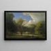 Summer Afternoon with a Passing Shower, Deer Park at Jægersborg north of Copenhagen - P. C. Skovgaard — framed artwork on a wall
