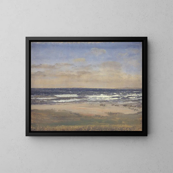 La Plage à Rgeleje - P. C. Skovgaard — framed artwork on a wall