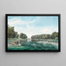a Stormy Landscape Painting with a Lake and Three Children Fishing - P. C.. Skovgaard — framed artwork on a wall
